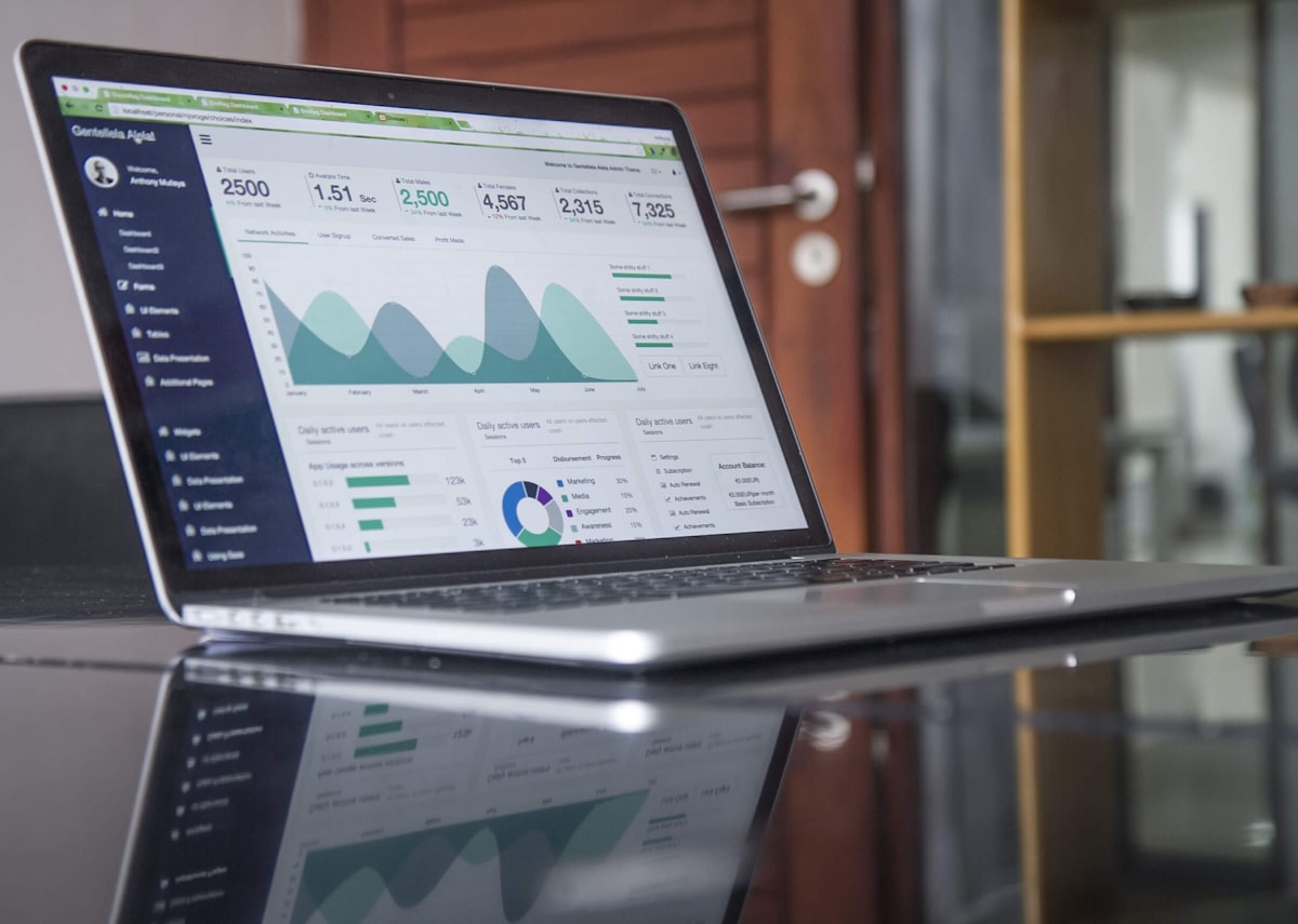 Website analytics dashboard showing search traffic and performance data