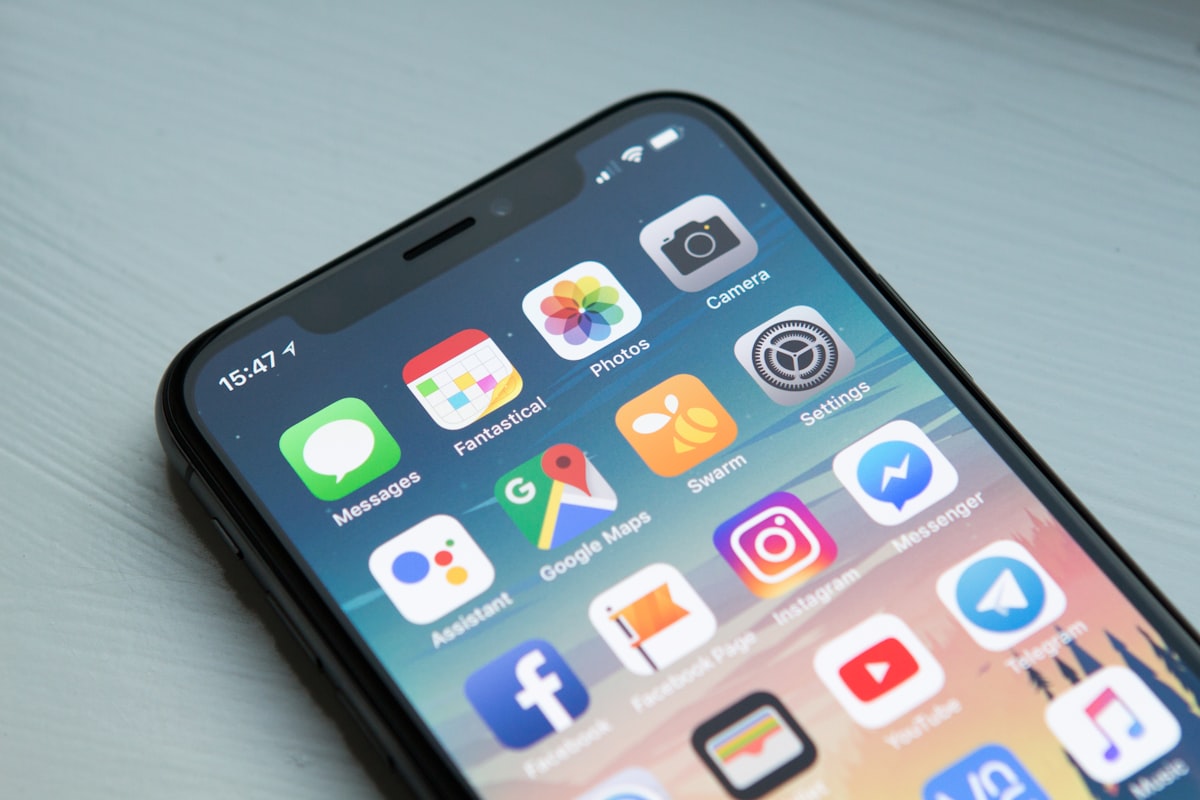 Person browsing a modern responsive website on a smartphone